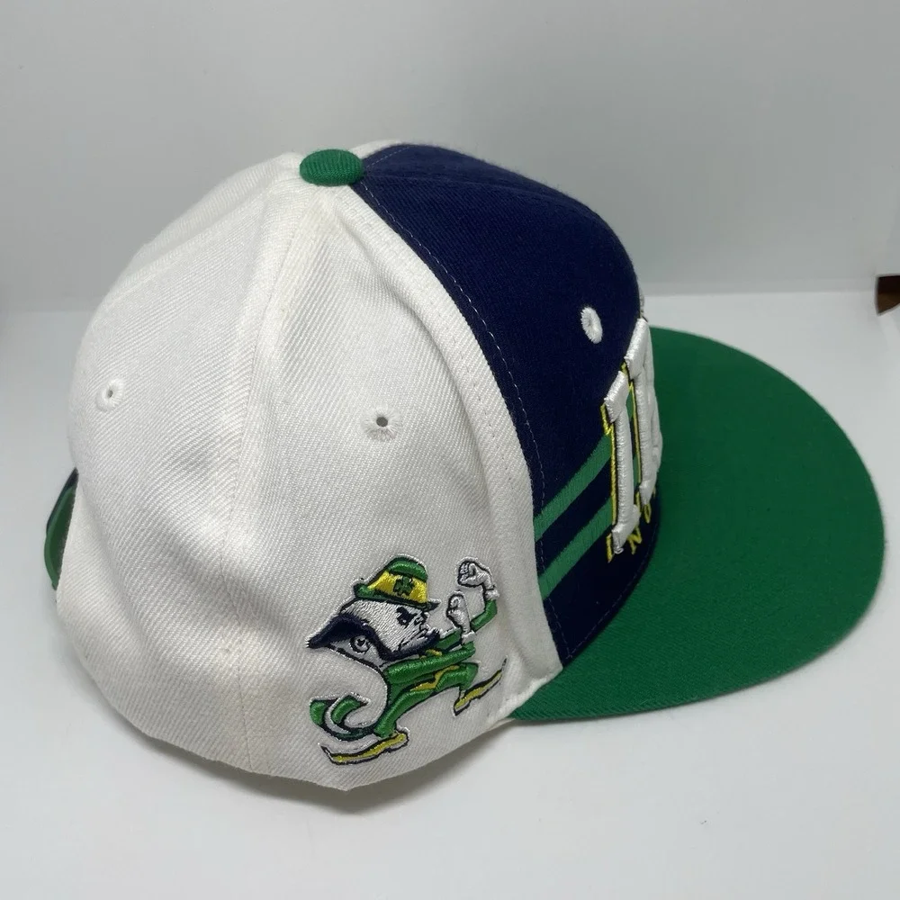 Zephyr Irish Notre Dame‎ Cap Navy Green Embroidery Adjustable Snapback Hat
